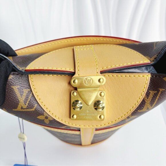 Louis Vuitton Monogram Duffle Bag Handbag Shoulder M43587 Brown Leather Bag - Picture 6 of 8